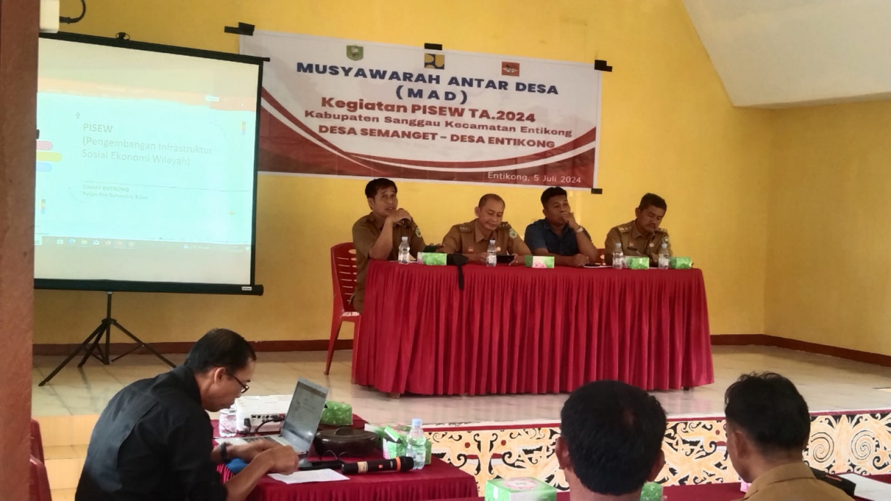Musyawarah Antar Desa (MAD) Kegiatan Pisew Tahun Anggaran 2024, Kabupaten Sanggau - Kecamatn Entikong  Desa Semanget - Desa Entikong