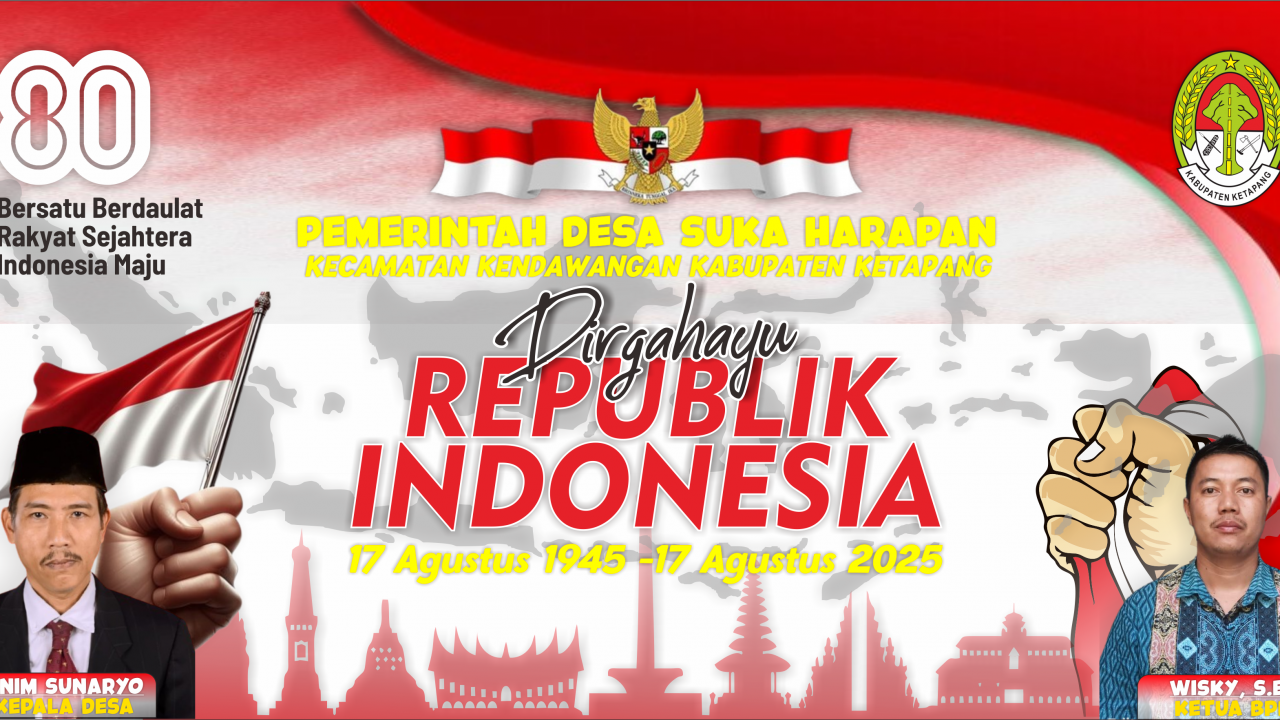 Peringatan HUT RI ke-80 di Desa Suka Harapan
