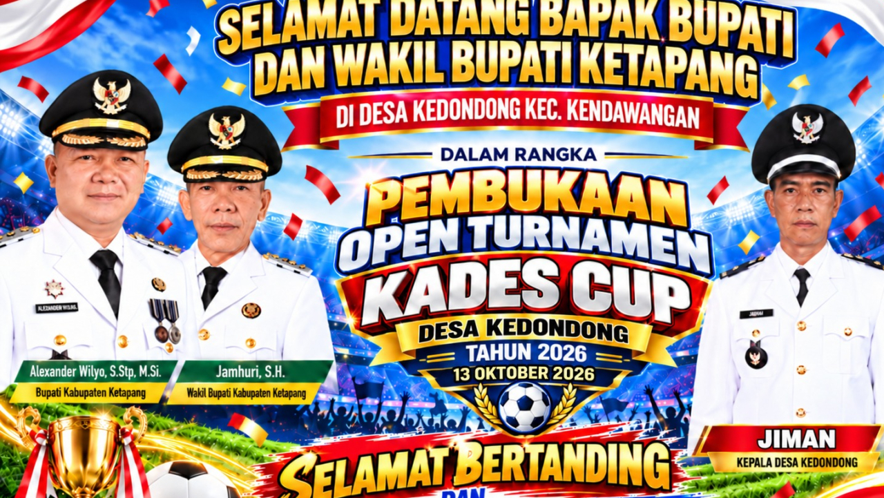 Desa Kedondong bersiap Sambut Kedatangan Bupati dan Wakil Bupati Ketapang di Pembukaan Open Turnamen Kades Cup Desa Kedondong Tahun 2026