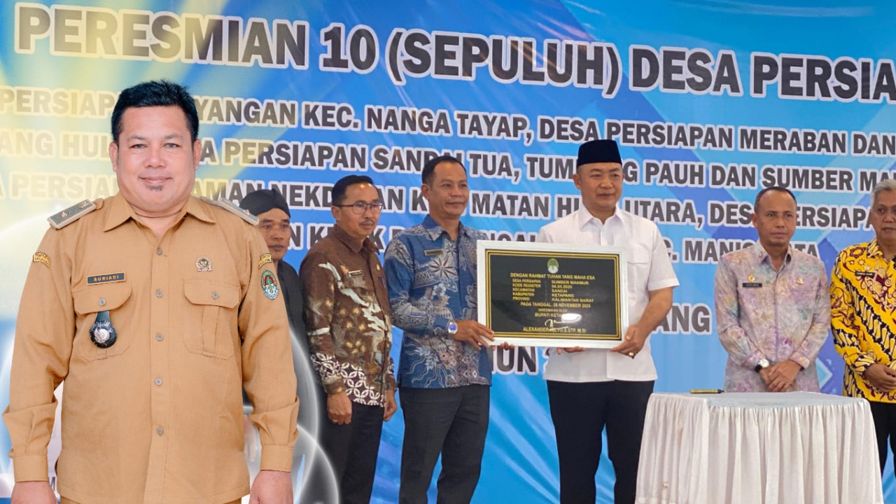 Tiga Desa Persiapan Pemekaran Dari Desa Sandai Telah Diresmikan Bupati Ketapang