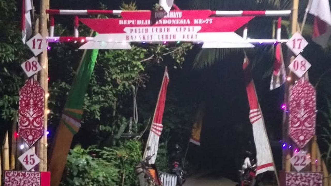 Dusun Deraman Raih Juara Pertama Lomba Gapura di Desa Semandang Kiri