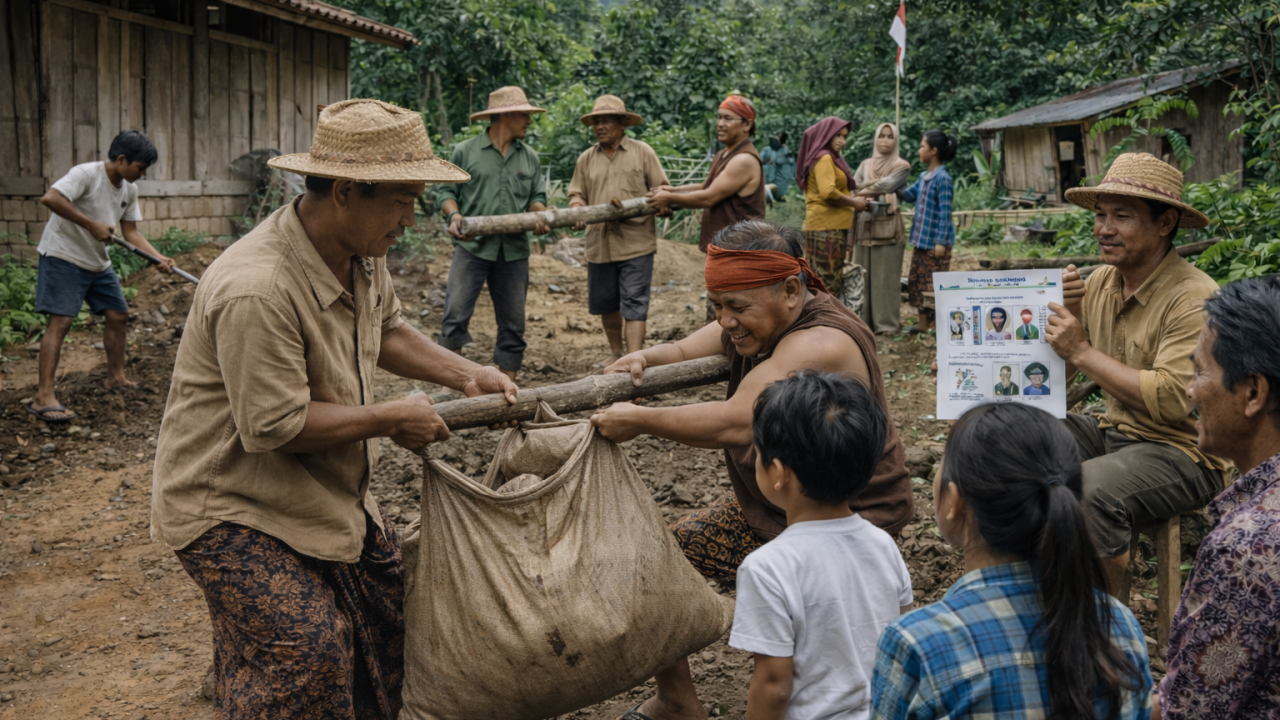 Kearifan Lokal dan Gotong Royong sebagai Fondasi Ketahanan Sosial Desa Pangkalan Suka