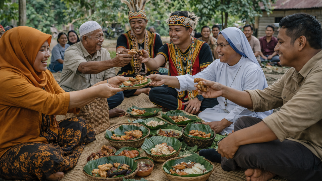 Nilai Kebersamaan dan Toleransi Lokal Menguatkan Kehidupan Sosial Desa Tajok Kayong