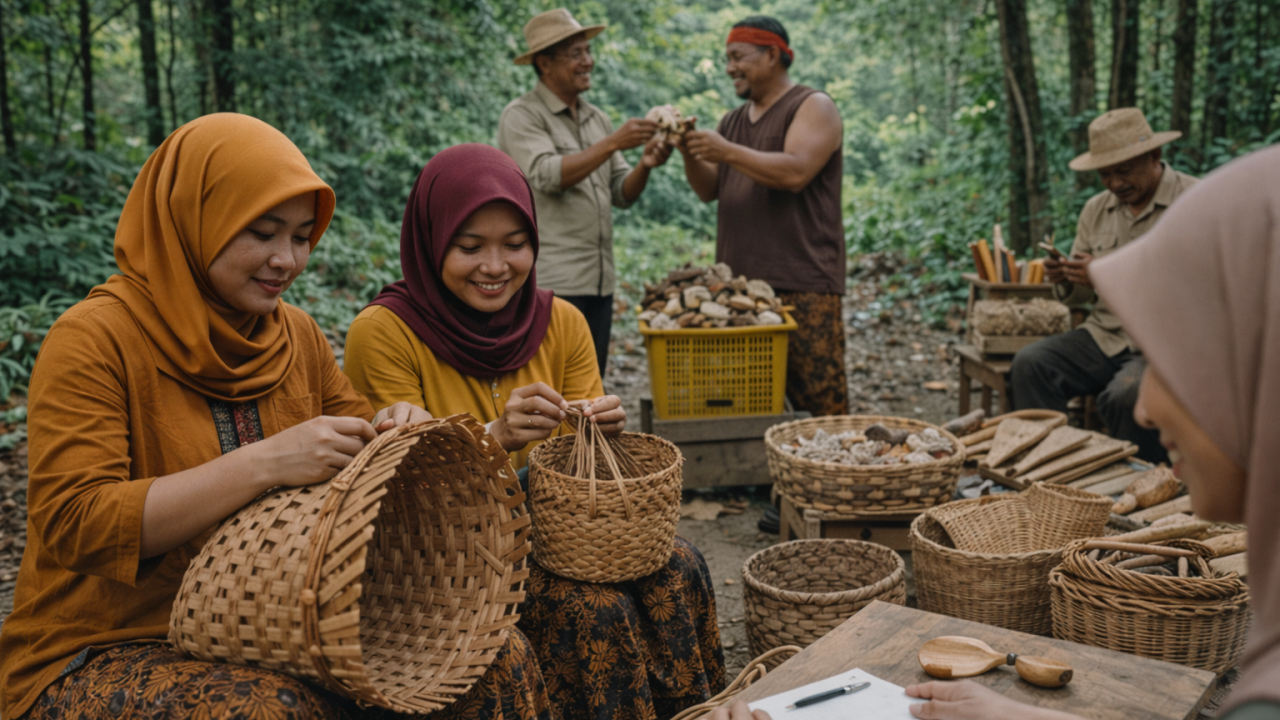 Potensi Hutan Non-Kayu dan Kerajinan Lokal Dorong Ekonomi Kreatif Desa Sungai Bakau