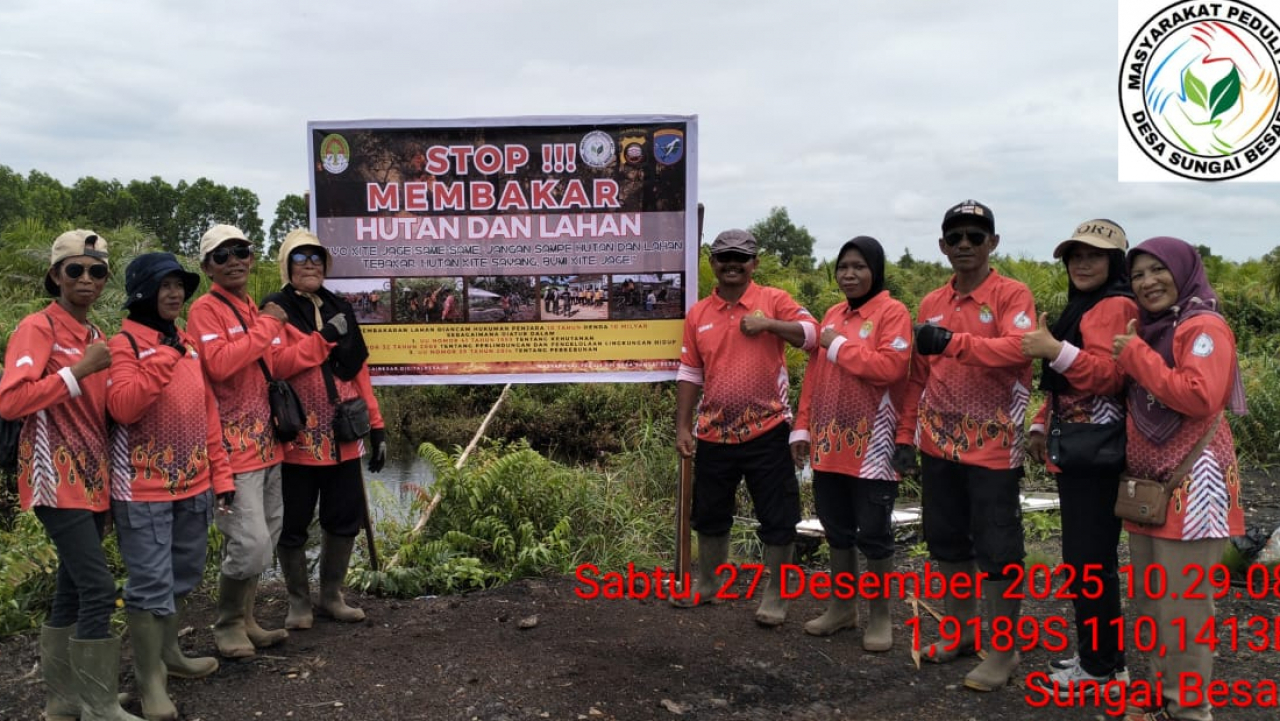Cegah Karhutla, Sungai Besar Pasang Baliho Anti Bakar!