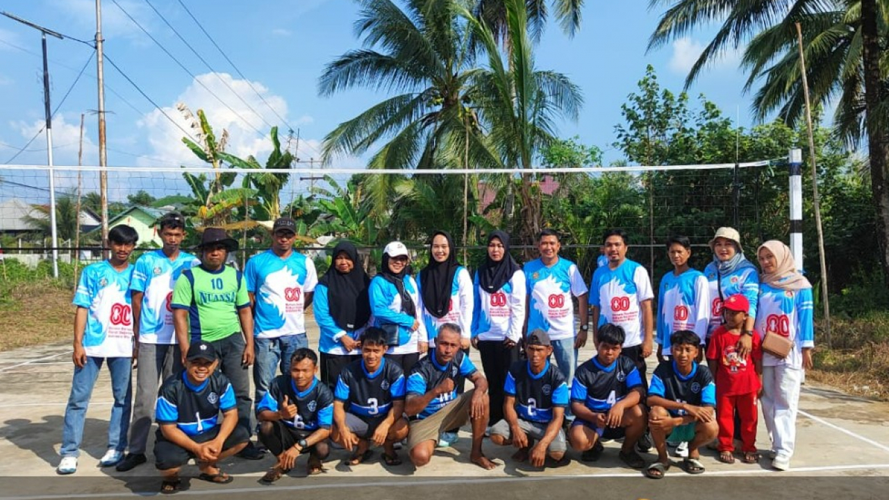 Kobarkan Semangat Juang, Desa Sungai Besar Ajang Kompetisi Voli HUT RI ke-80