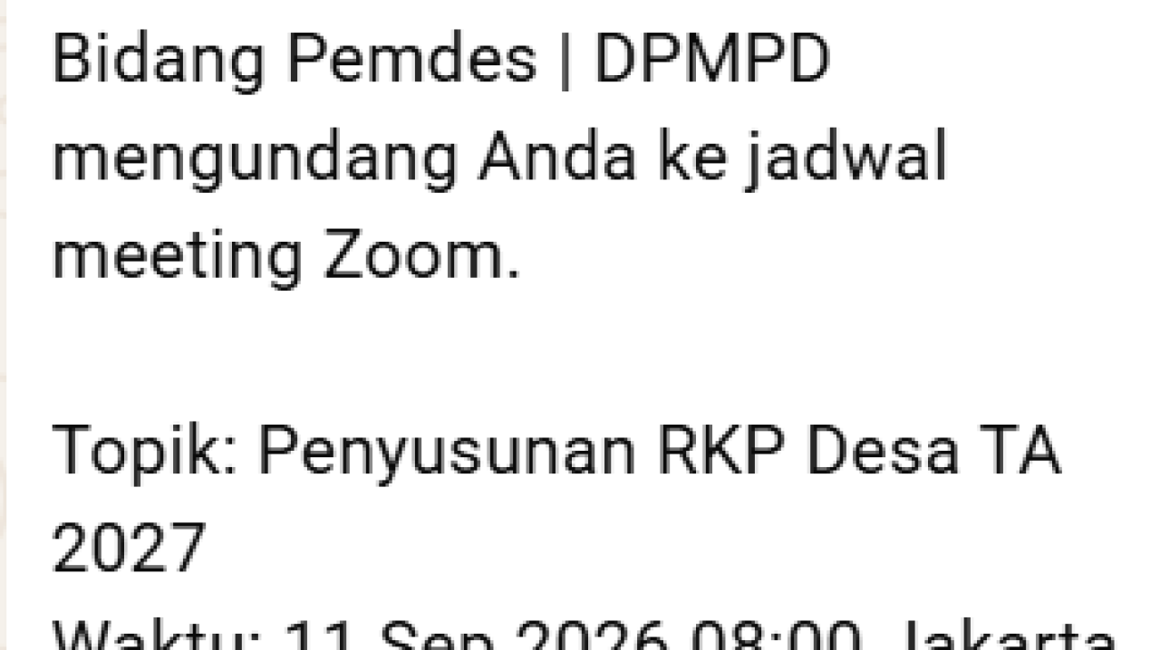 Matangkan Arah Pembangunan, Pemdes Sungai Besar Ikuti Pembekalan RKPDes 2027 Sesuai Arahan Bupati Ketapang