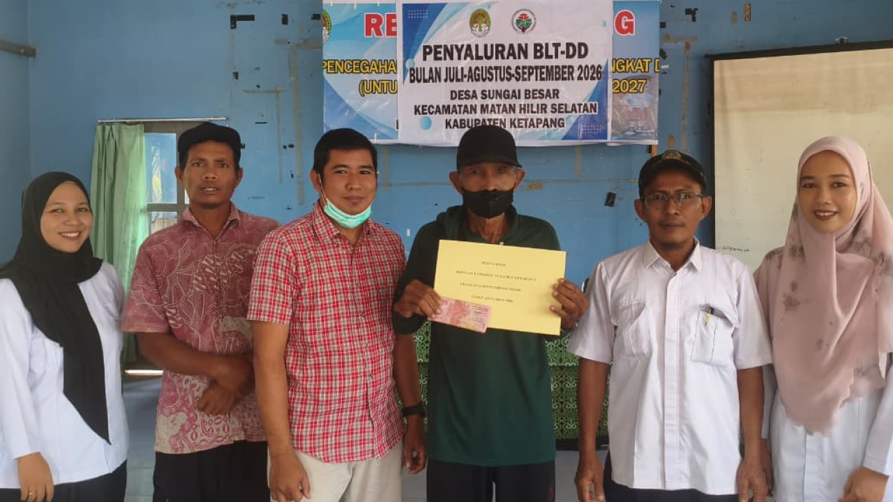 Pemerintah Desa Sungai Besar Salurkan BLT-DD Bulan Juli, Agustus dan September Tahun 2026