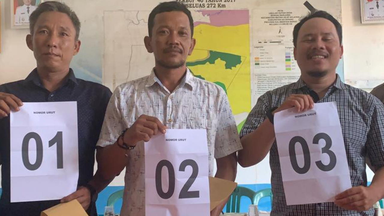 Penetapan nomor urut calon PAW Kepala Desa Sungai Nanjung