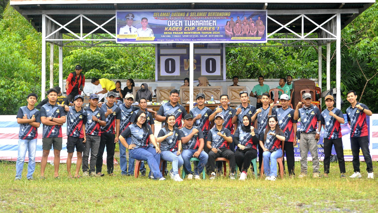 Meriahnya Pembukaan Open Turnamen Kades Cup Seri 1 Tahun 2024 di Desa Pagar Mentimun