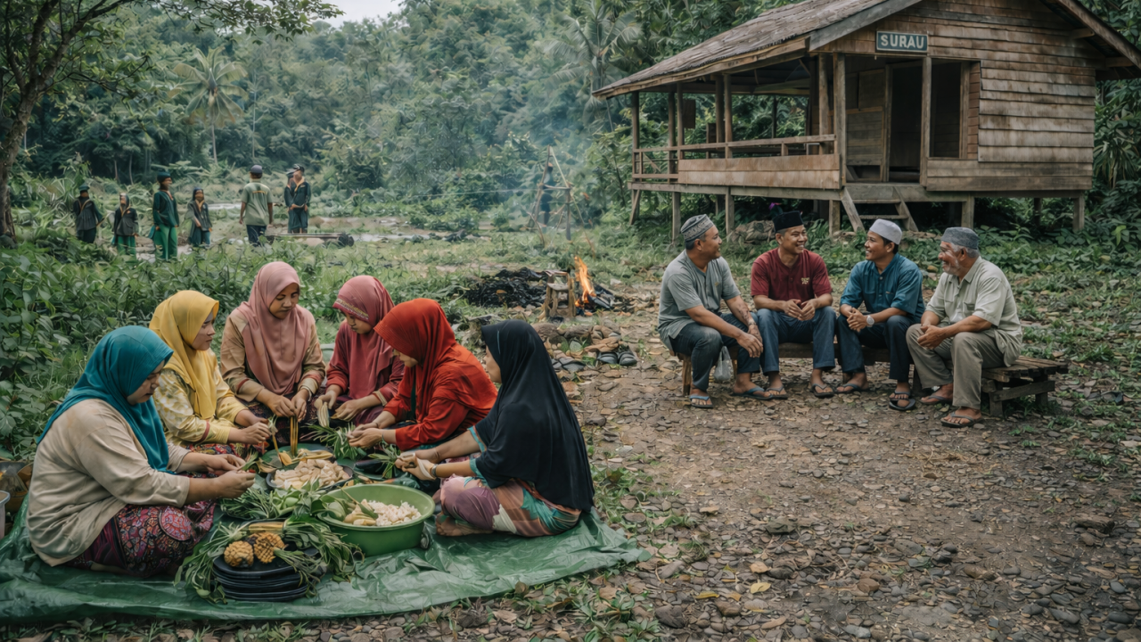 Kebersamaan dan Gotong Royong Warga Menjadi Modal Sosial Desa Mahawa