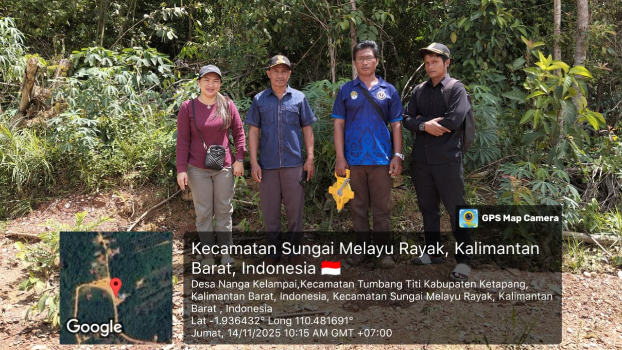 Pengukuran Lokasi Gedung KDMP Nanga Kelampai