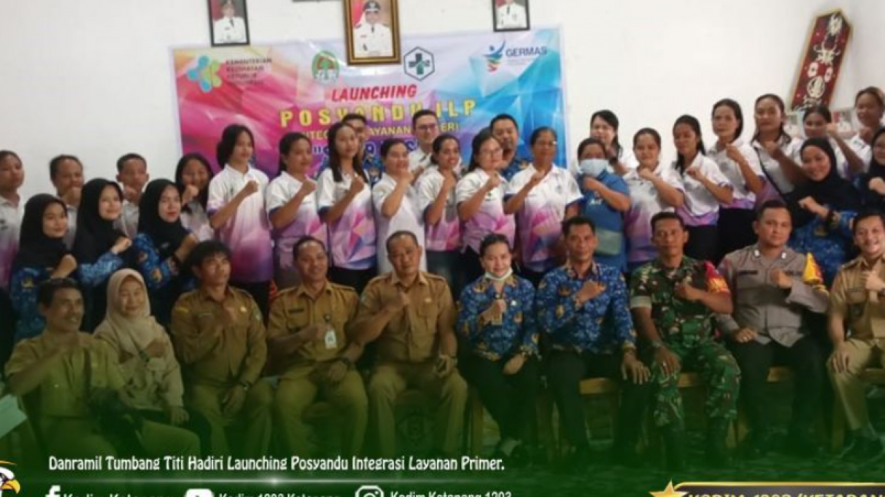 Dukung Peningkatan Pelayanan Kesehatan di Wilayah, Danramil Tumbang Titi Hadiri Launching Posyandu Integrasi Layanan Primer