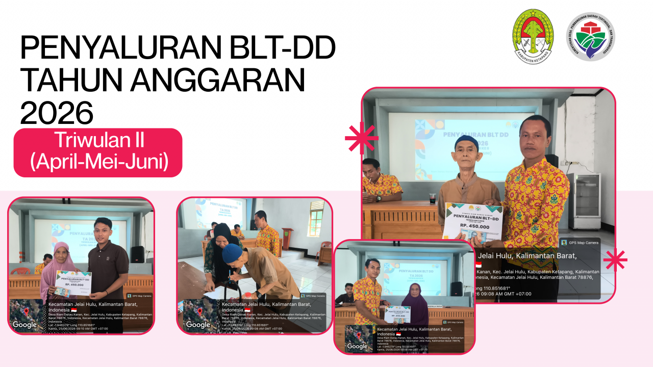 Penyaluran BLT-DD Desa Riam Danau Kanan Tahun Anggran 2026