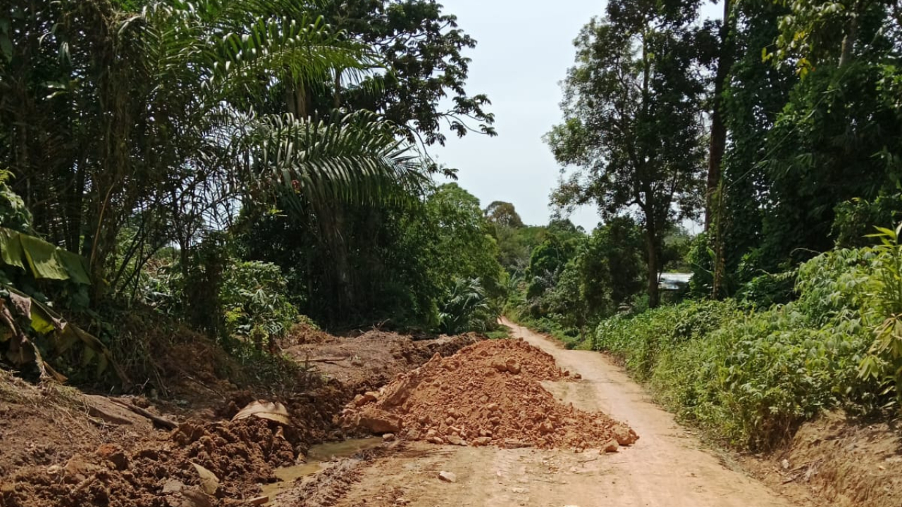 PENIMBUNAN DAN PELATRITAN RUAS JALAN RIAM DANAU KANAN - TEBING BERSERI