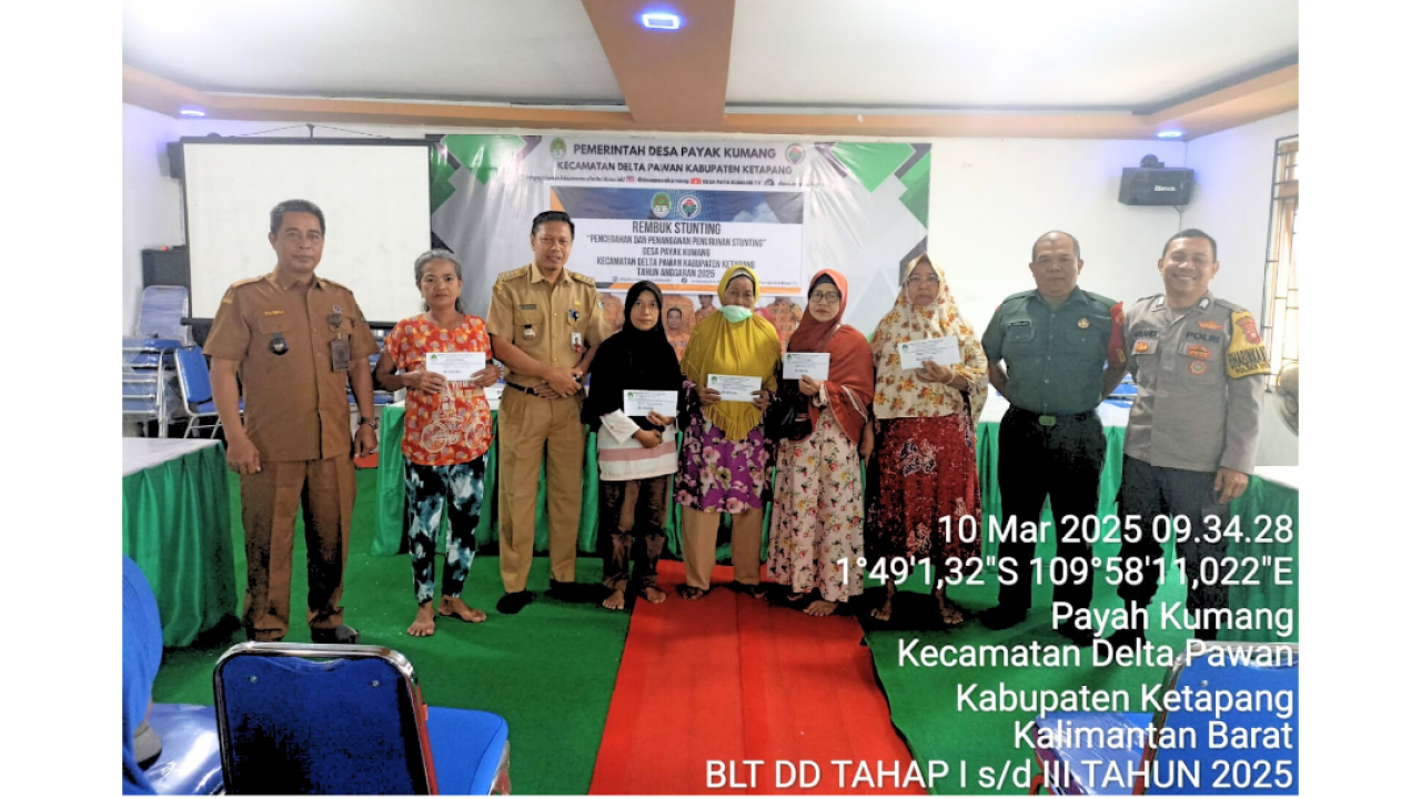 Pemerintah Desa Payak Kumang Melaksanakan Penyaluran Bantuan Langsung Tunai Dana Desa Tahun Anggaran 2025 Periode Bulan Januari Sampai Maret.