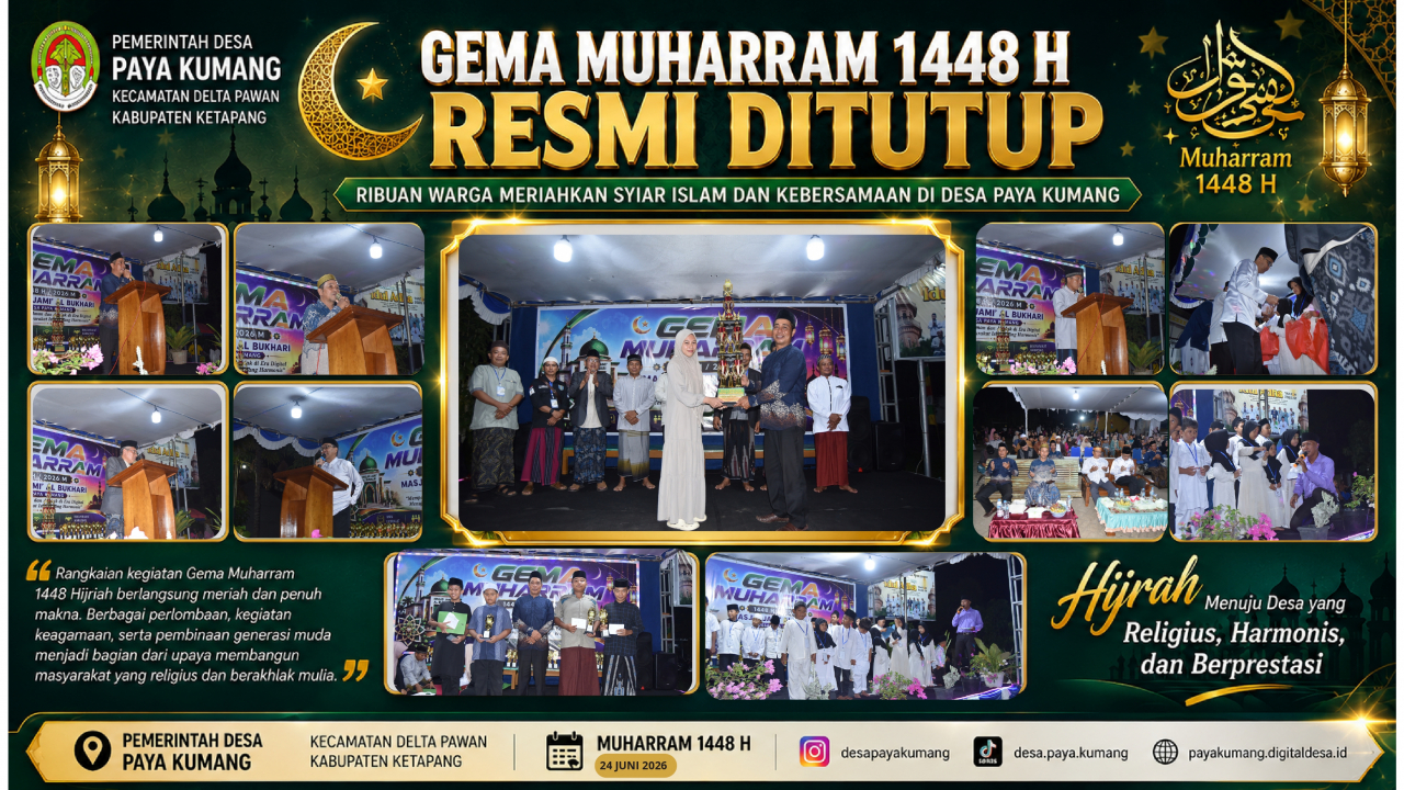 Penutupan Gema Muharram 1448 H di Paya Kumang Berlangsung Khidmat, Ratusan Warga Padati Halaman Masjid Jami’ Al-Bukhari