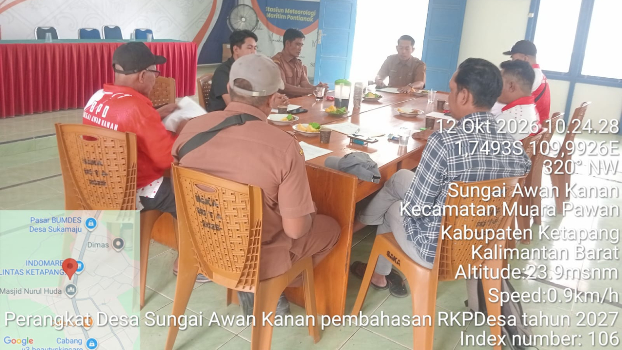 Pembahasan RKPDes 2027 Desa Sungai Awan Kanan Ketapang Fokus