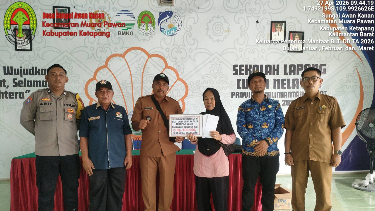 BLT DD Tahap 1 Disalurkan di Desa Sungai Awan Kanan 2026