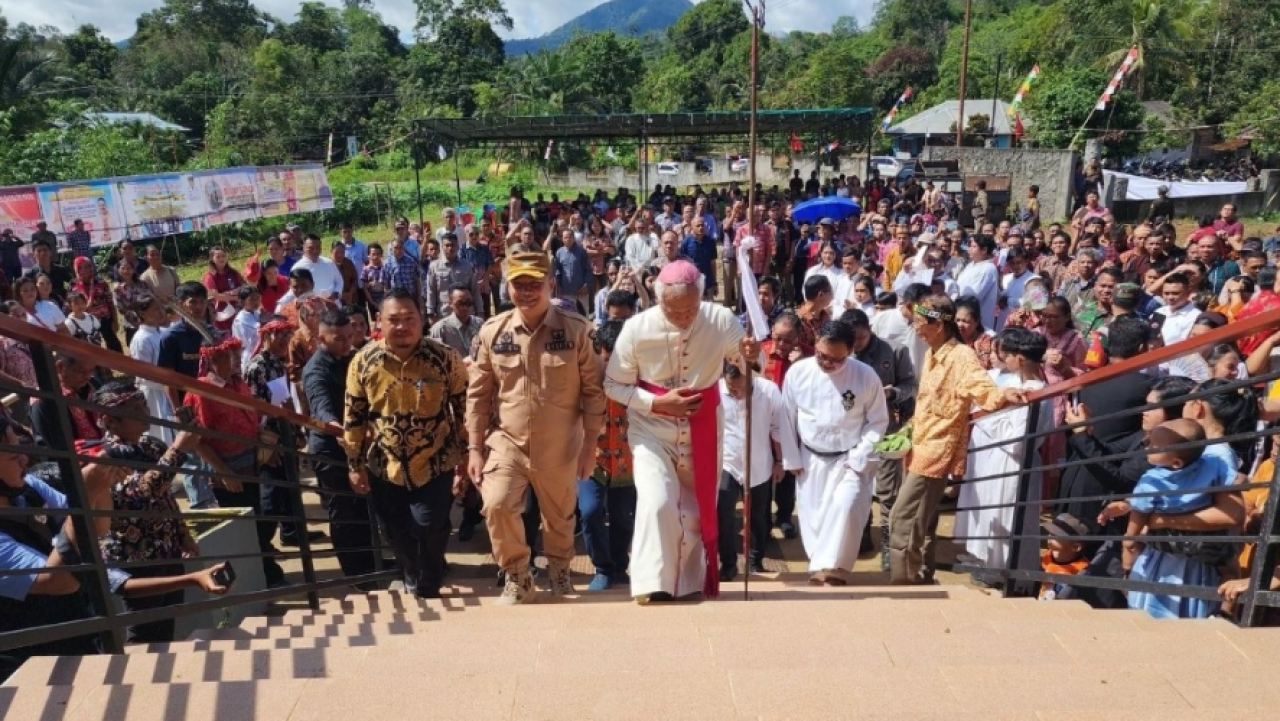 Desa Gema Kecamatan Simpang Dua Resmi Miliki Gereja Baru