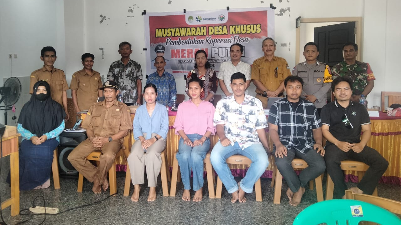 Pemerintahan Desa Gahang Menyelenggarakan Musdesus Pembentukan Koperasi Desa Merah Putih