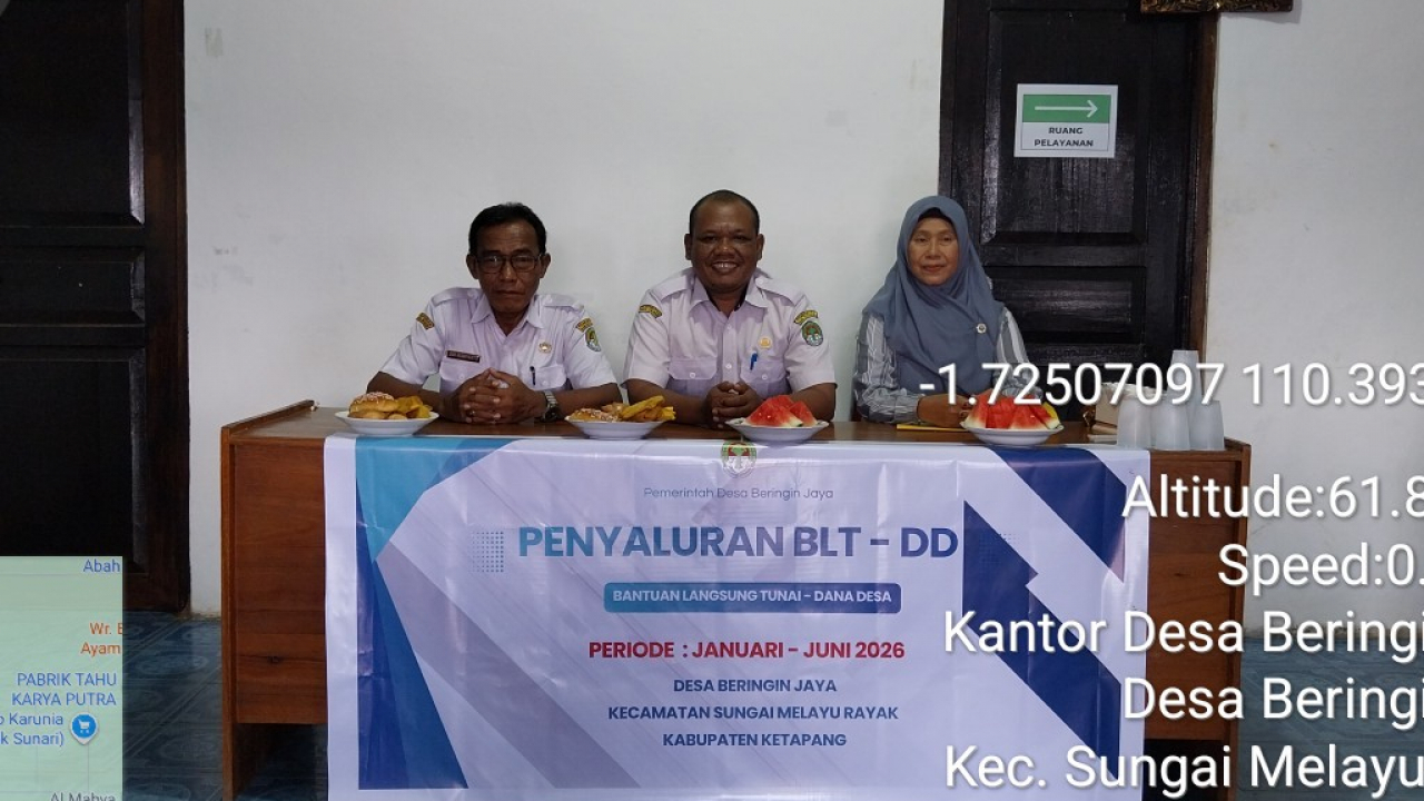 Realisasi Penyaluran BLT - DD Desa Beringin Jaya Periode Januari - Juni