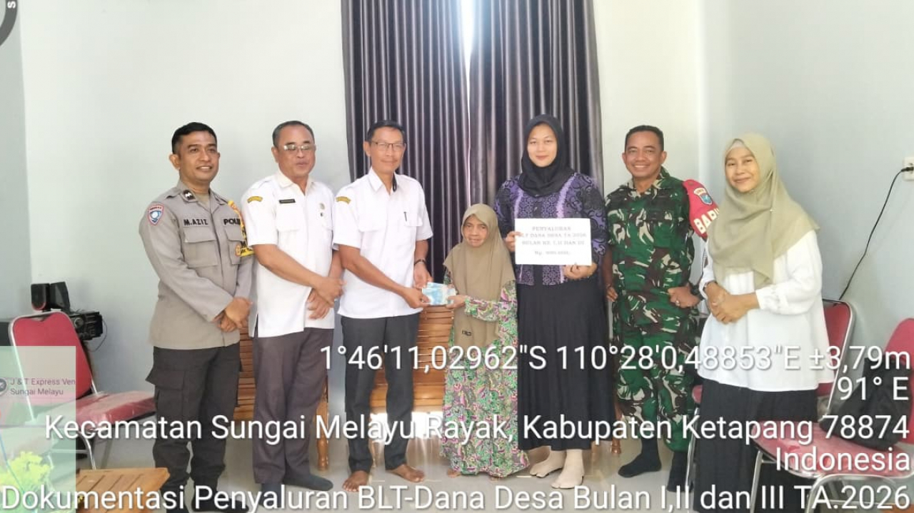 Penyaluran BLT DD TA.2026 Tahap Ke I,II dan III Desa Sungai Melayu Jaya.