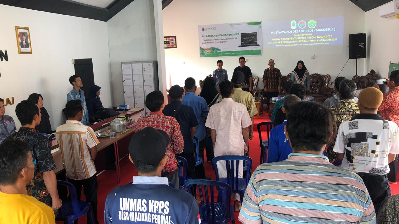 Musyawarah Desa Khusus (MUSDESUS) Penetapan calon penerima Bantuan Langsung Tunai (BLT) Extrim Tahun 2025
