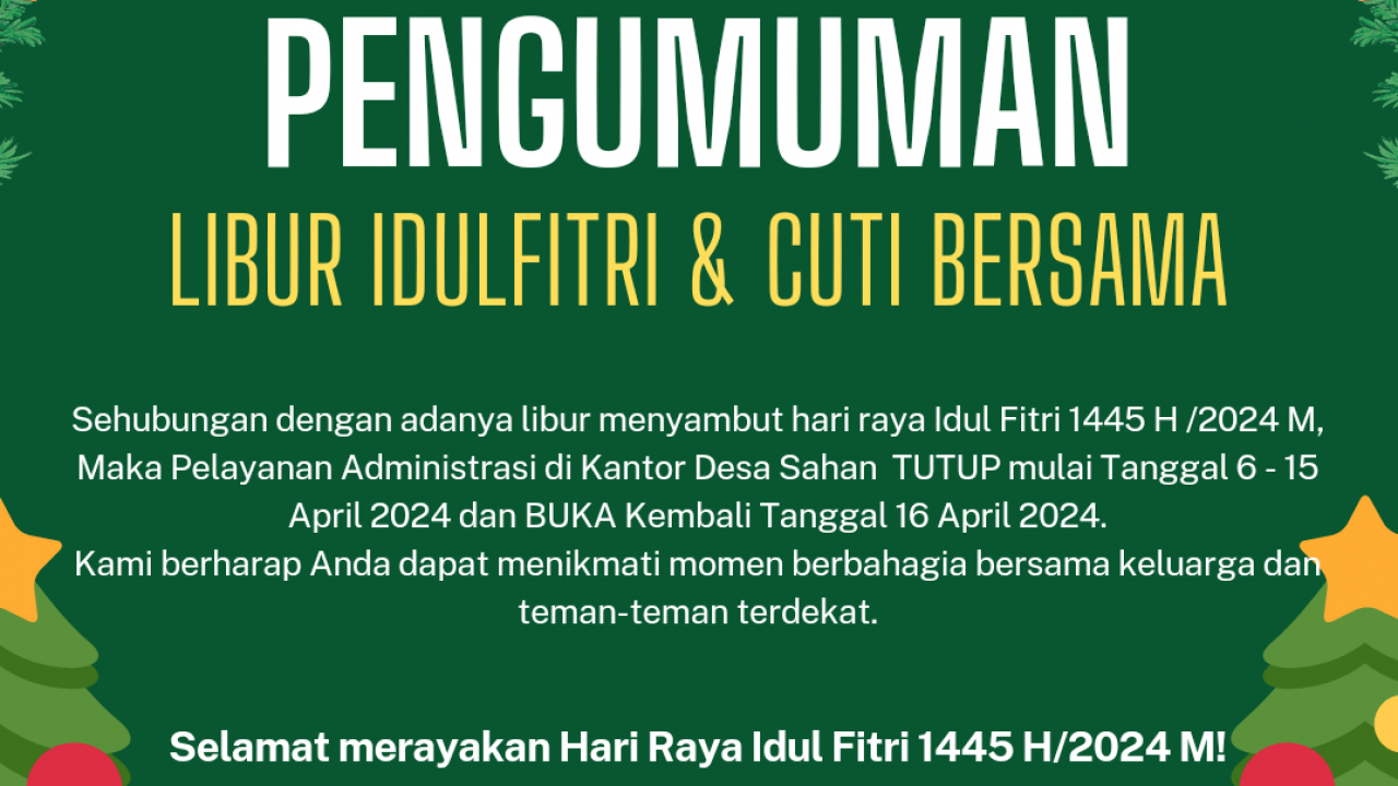 LIBUR HARI RAYA IDUL FITRI 2024