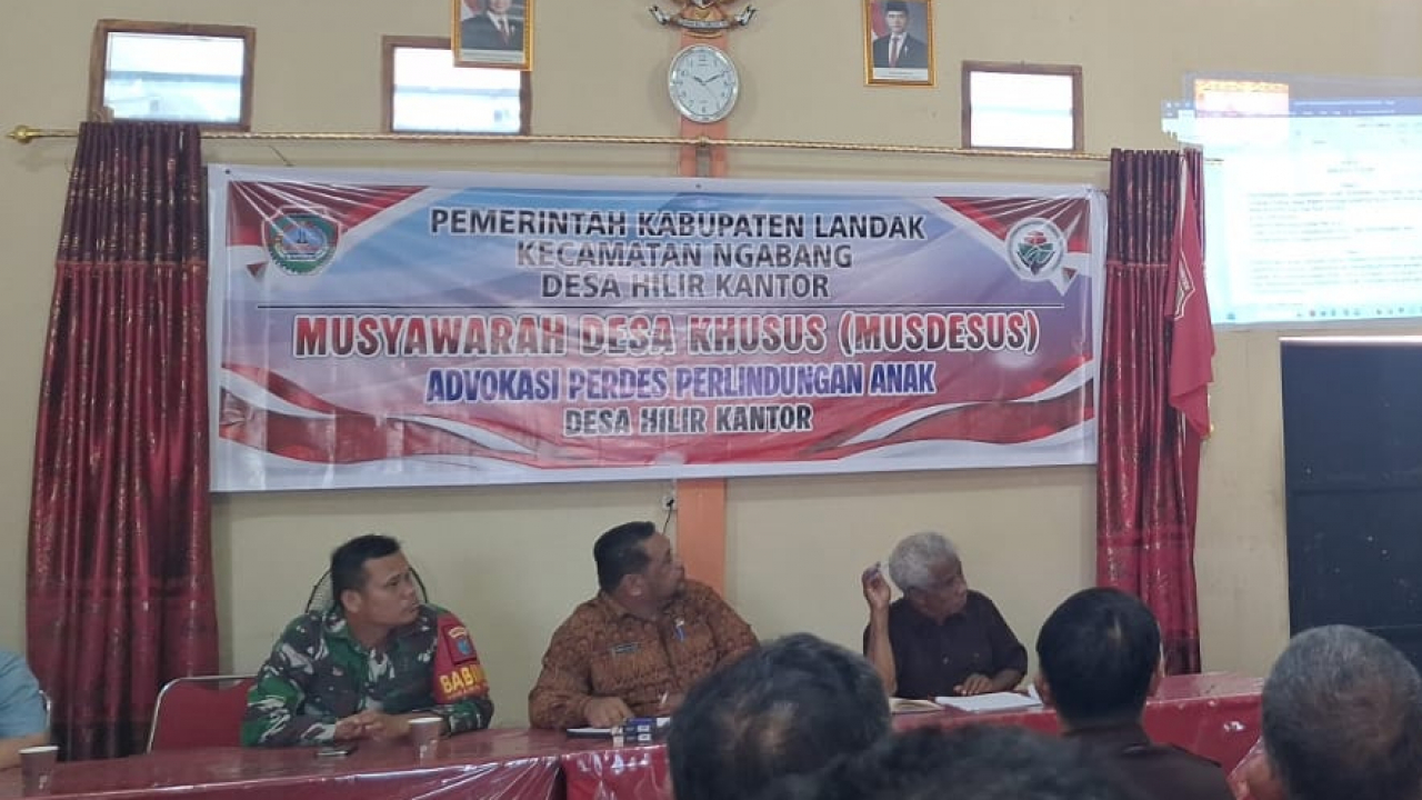Penguatan Perlindungan Anak Melalui Musdesus Advokasi Perdes di Desa Hilir Kantor Kecamatan Ngabang Kabupaten Landak Provinsi Kalimantan Barat