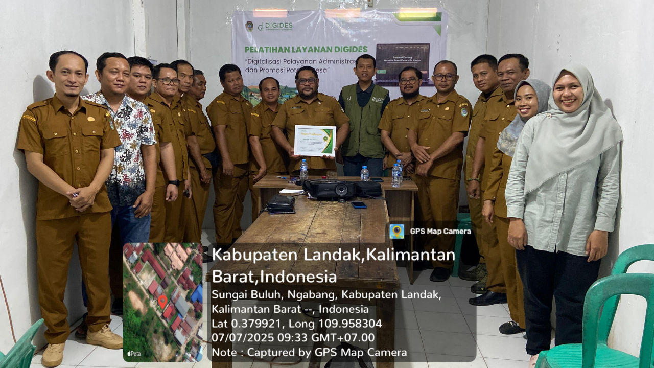 Sosialisasi Aplikasi DIGIDES di Desa Hilir Kantor Kecamatan Ngabang Kabupaten Landak Provinsi Kalimantan Barat
