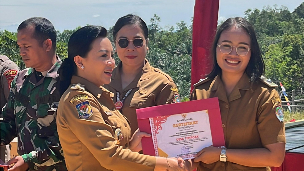 Desa Tempoak, Desa ODF Pertama di Kecamatan Menjalin