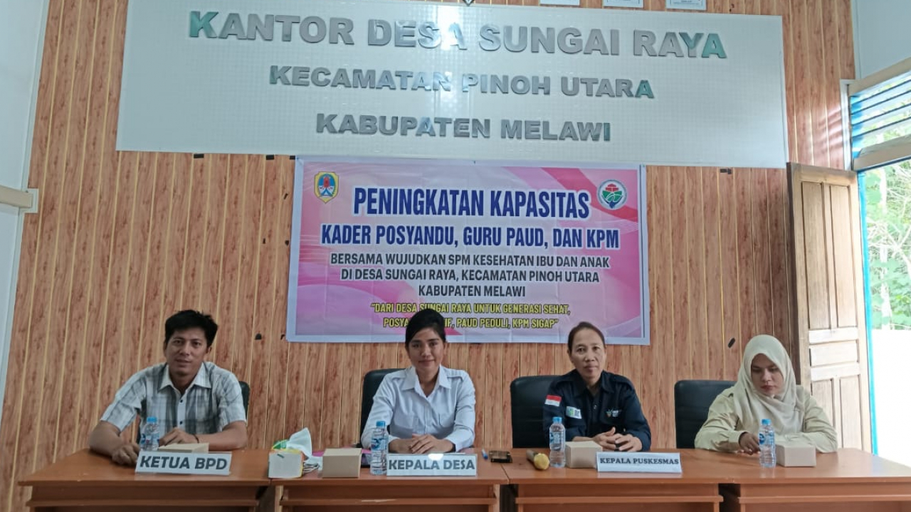 Dari Desa Sungai Raya untuk Generasi Sehat, Posyandu Aktif, Paud Peduli, KPM Sigap
