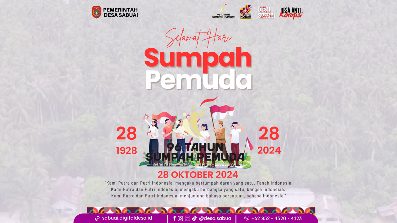 Peringatan Hari Sumpah Pemuda ke-96 di Desa Sabuai