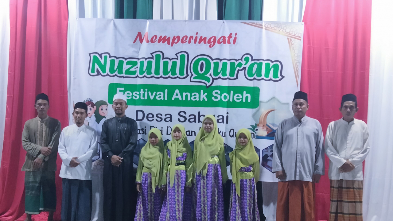 Peringatan Nuzulul Quran dan Festival Anak Sholeh di Desa Sabuai
