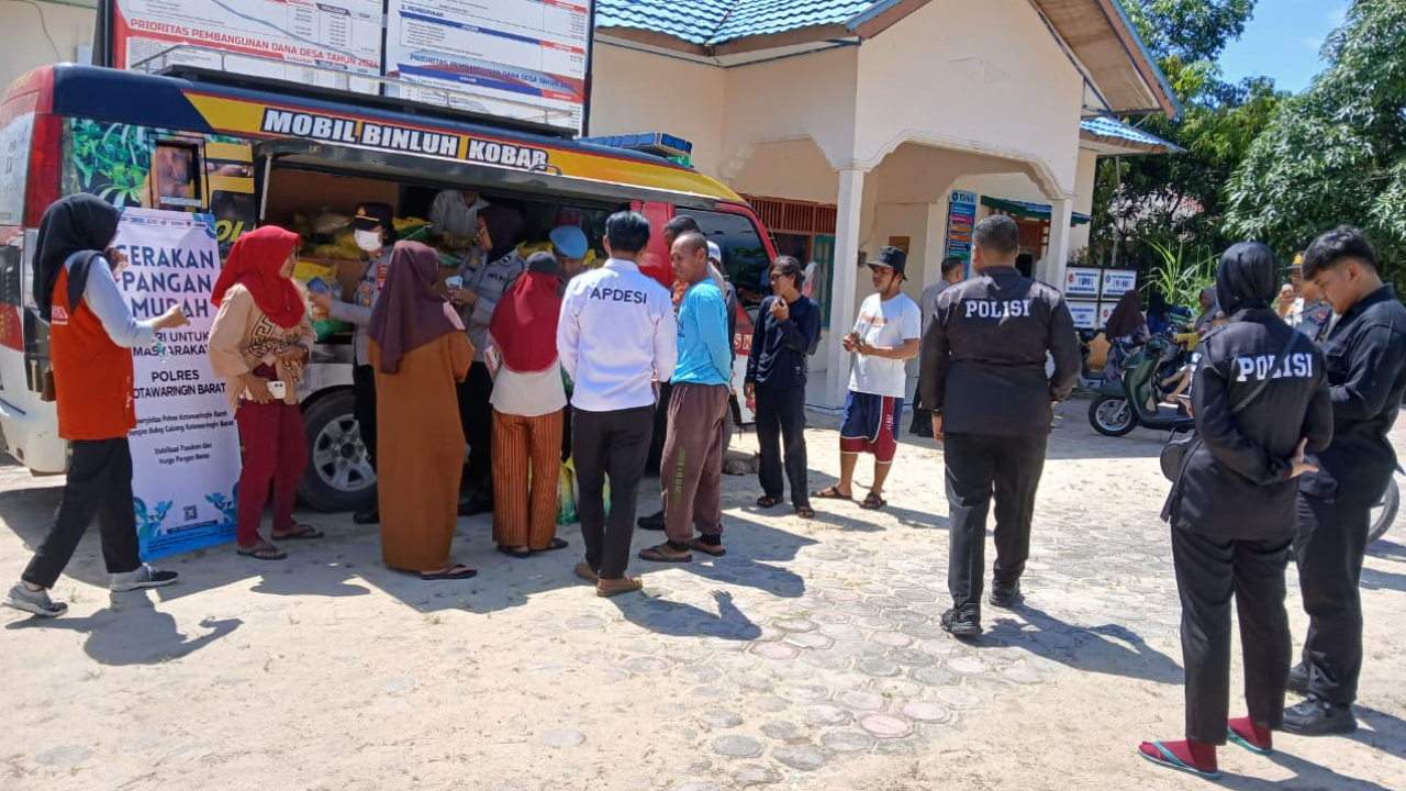 Gerakan Pangan Murah Polri Stabilkan Harga Beras di Sabuai