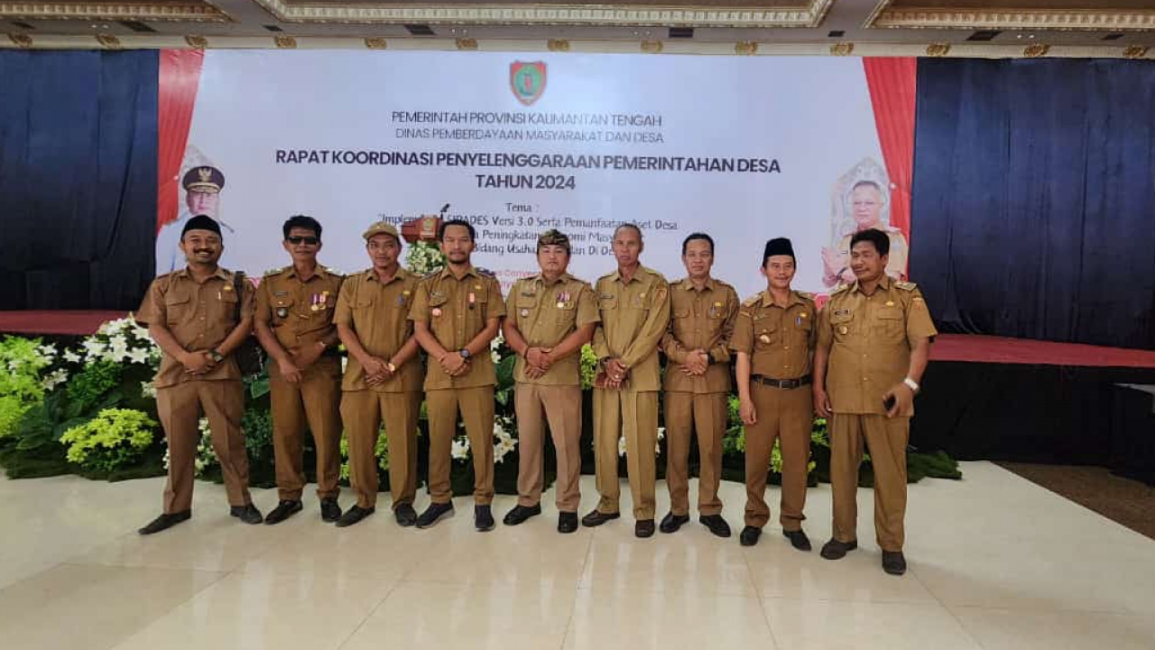 Kepala Desa Sabuai Hadiri Rapat Koordinasi Penyelenggaraan Pemerintahan Desa Tahun 2024 di Palangkaraya