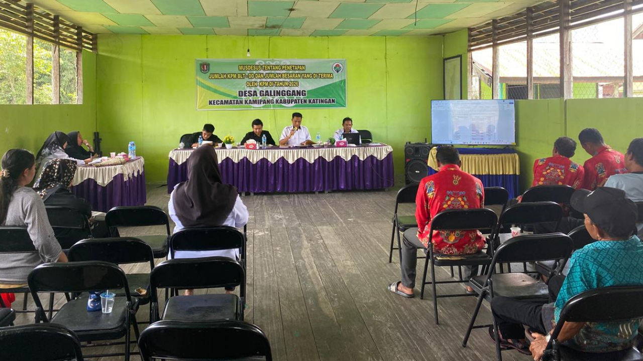BPD Desa Galinggang Gelar Musdesus Penetapan BLT Dana Desa Tahun 2026
