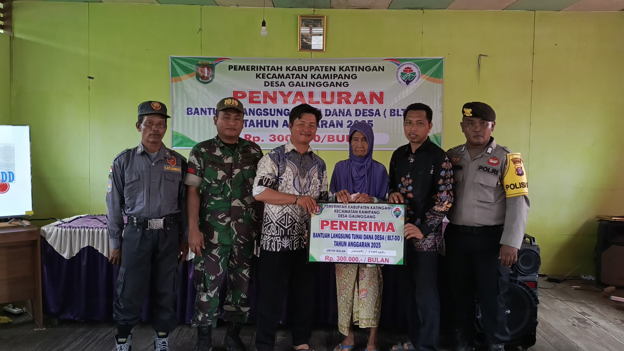 Penyaluran BLT Dana Desa Tahap Pertama di Desa Galinggang