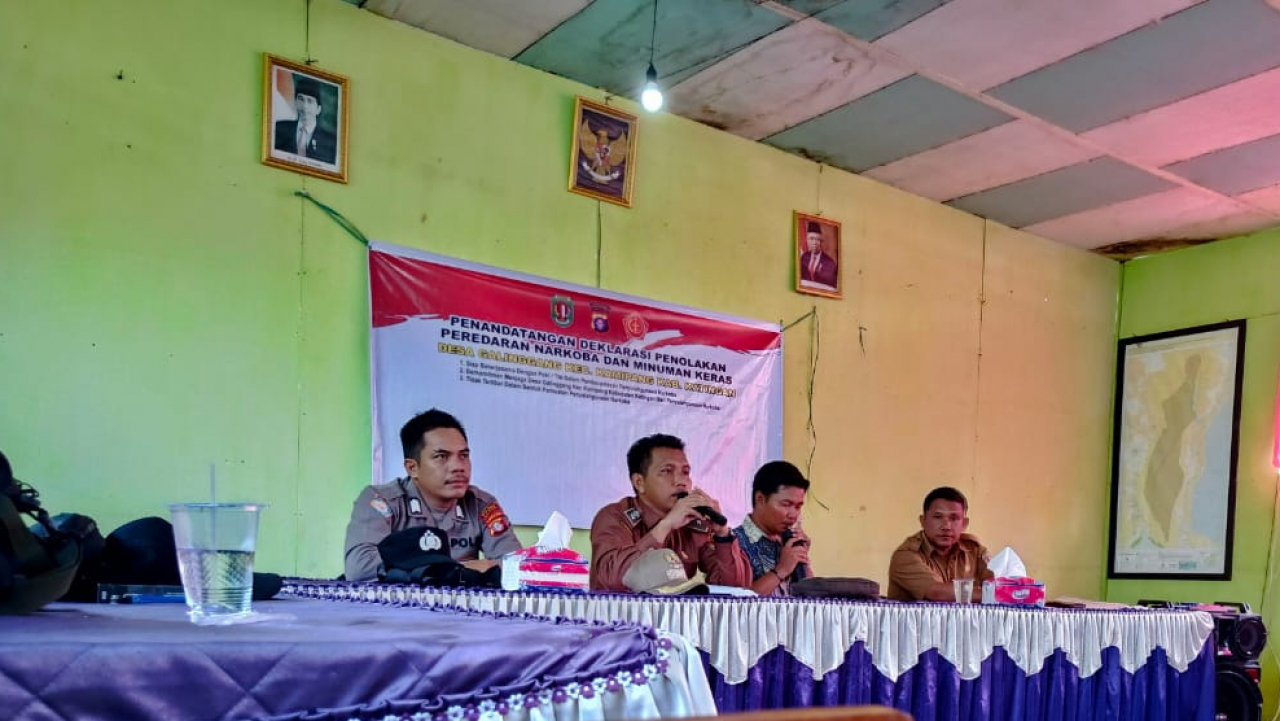 Deklarasi Penolakan Narkoba di Desa Galinggang, Kec. Kamipang