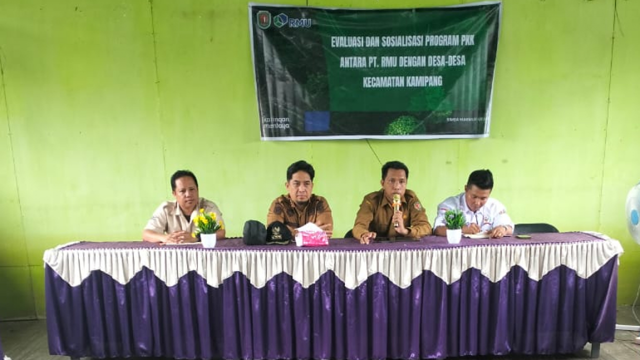 PT RMU Lakukan Sosialisasi PKK dan Evaluasi Kegiatan Bersama Camat Kamipang di Desa Galinggang