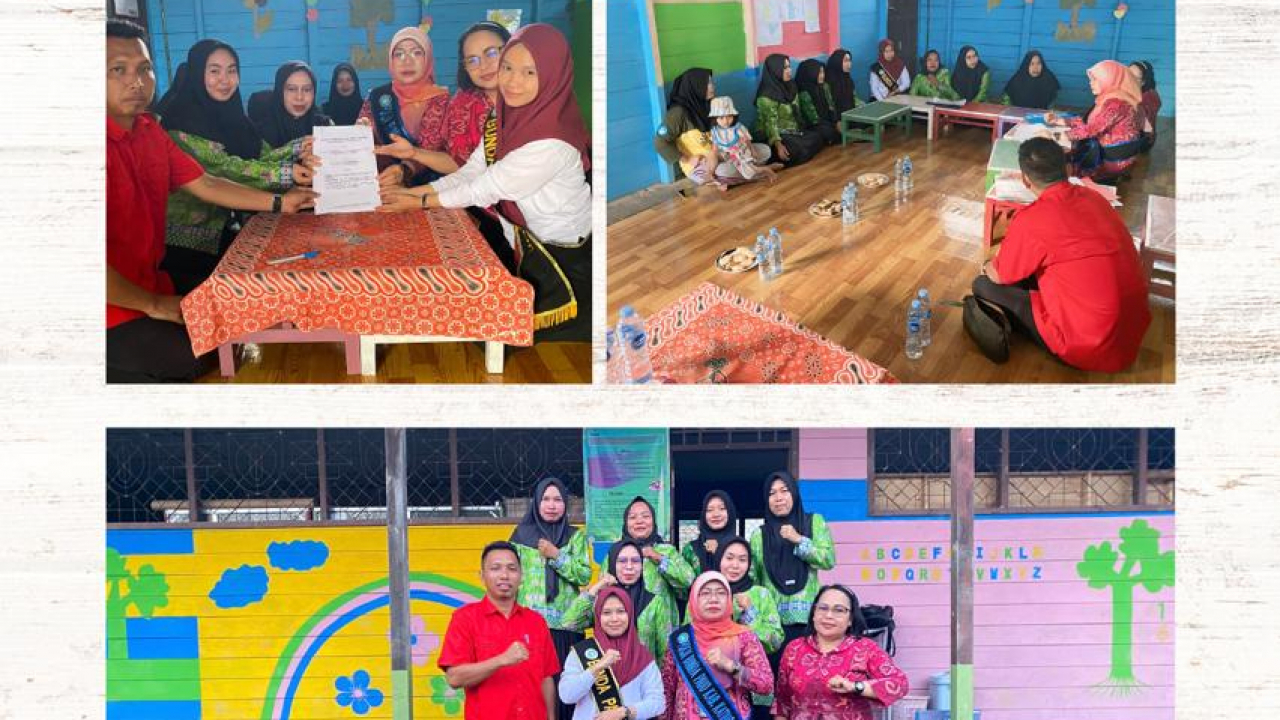 Monev Pokja Bunda PAUD Kabupaten Katingan Ke PAUD Cendrawasih Desa Galinggang