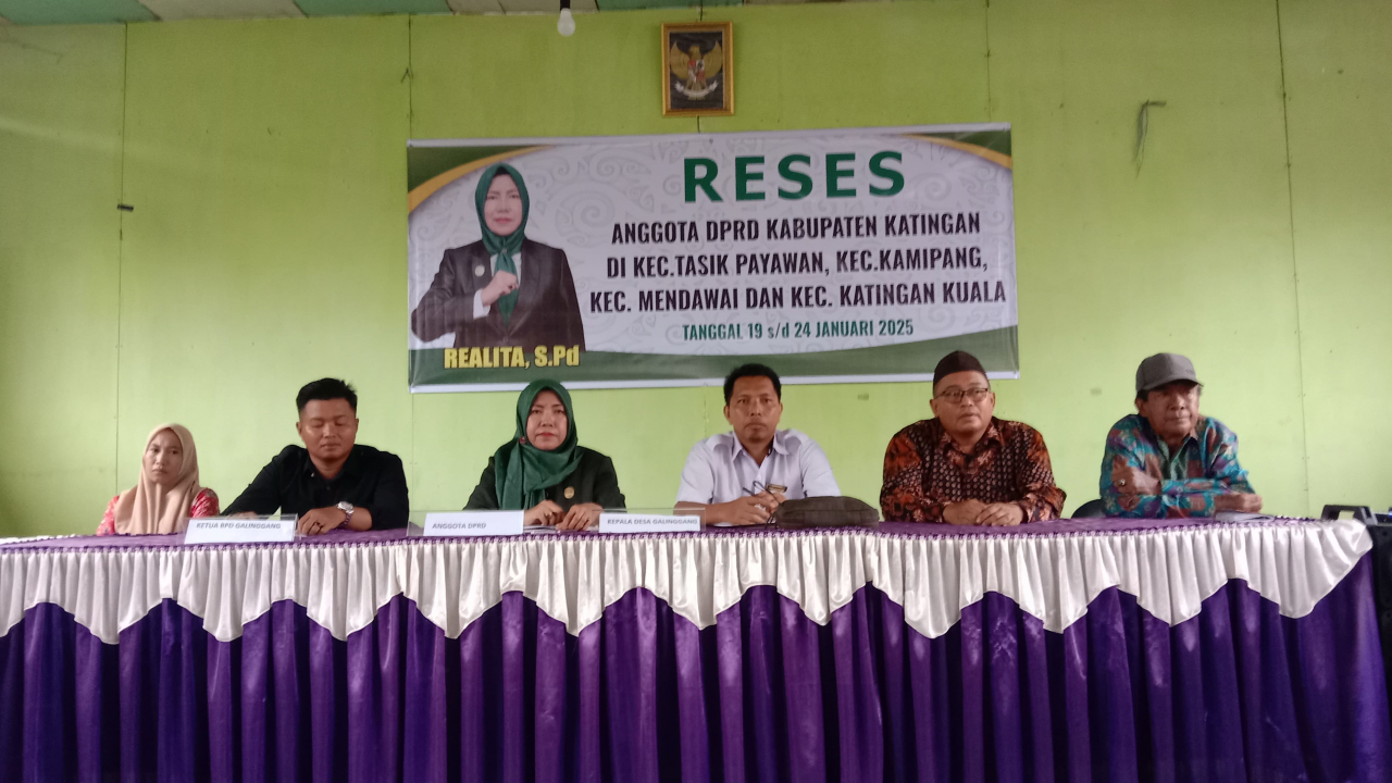 Warga Desa Galinggang Terima Kunjungan Reses Anggota DPRD Kabupaten Katingan Ibu Realita, S.Pd