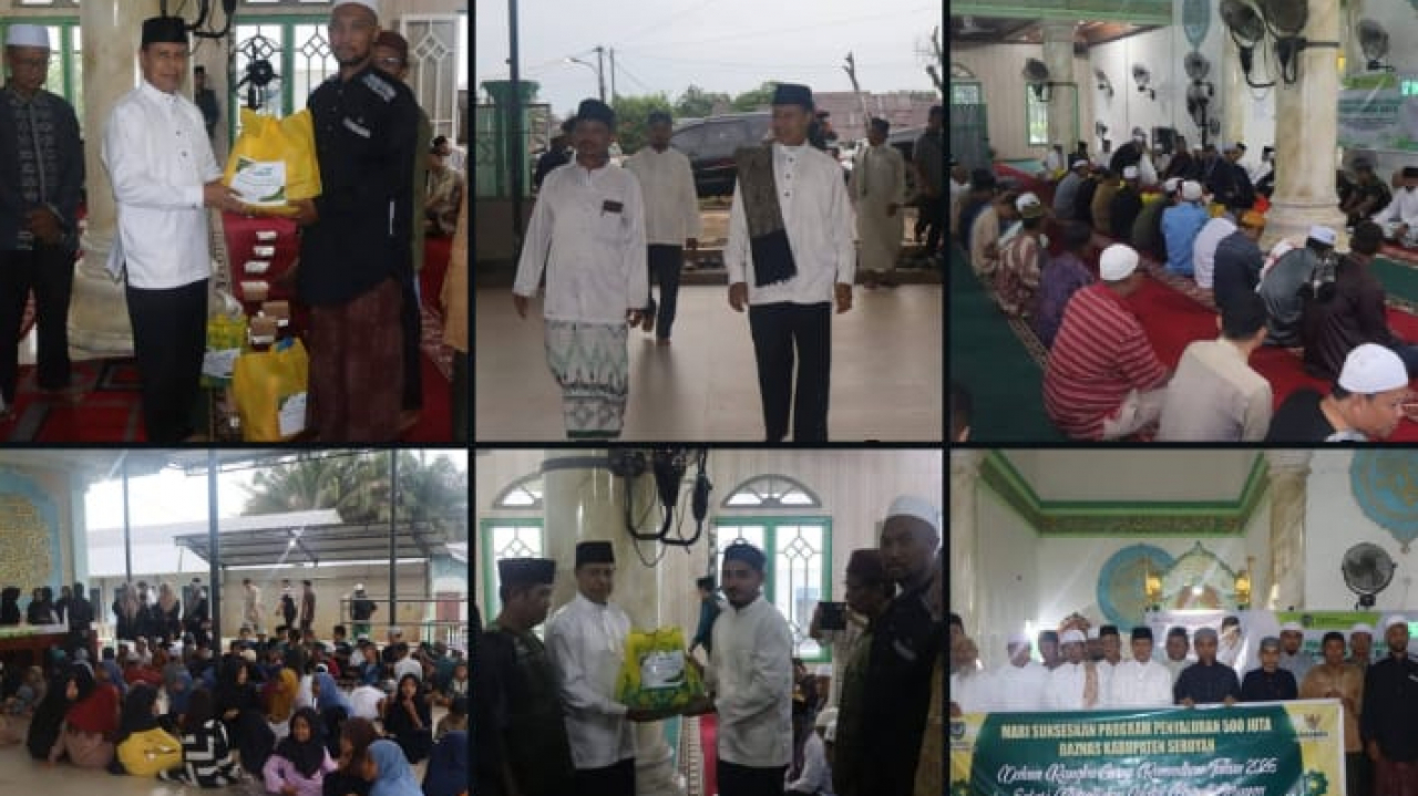 Safari Ramadhan Pemerintah Daerah Kabupaten Seruyan di Masjid Darul Falah Sembuluh.