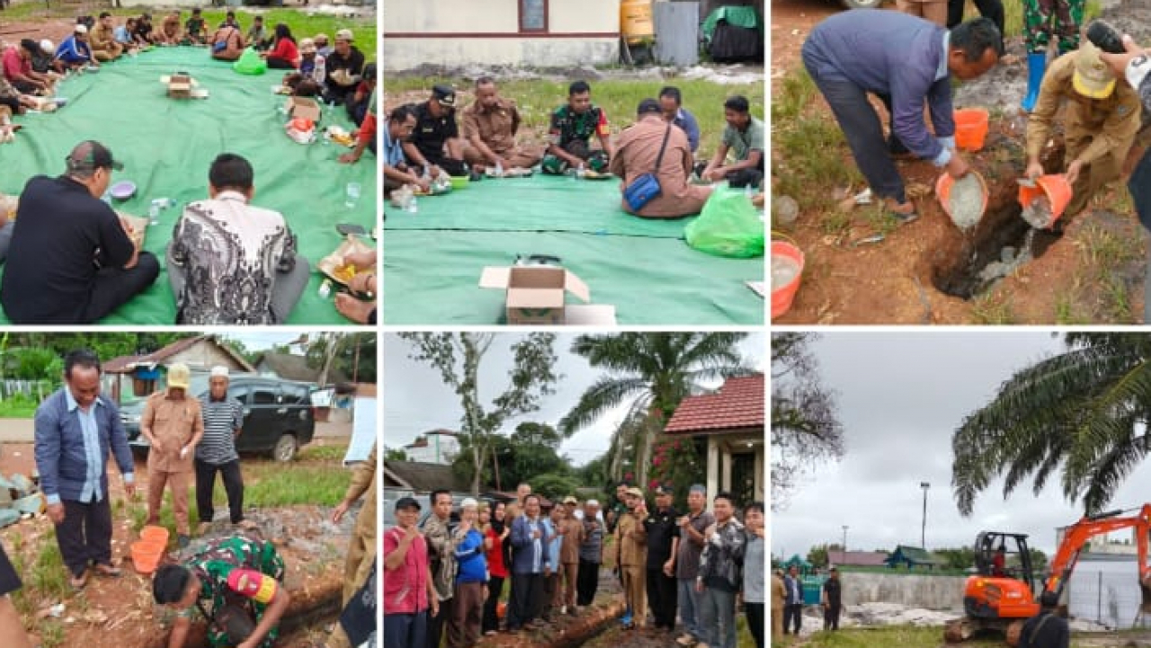 Peletakan Batu Pertama Koperasi Desa Merah Putih di Sembuluh Satu