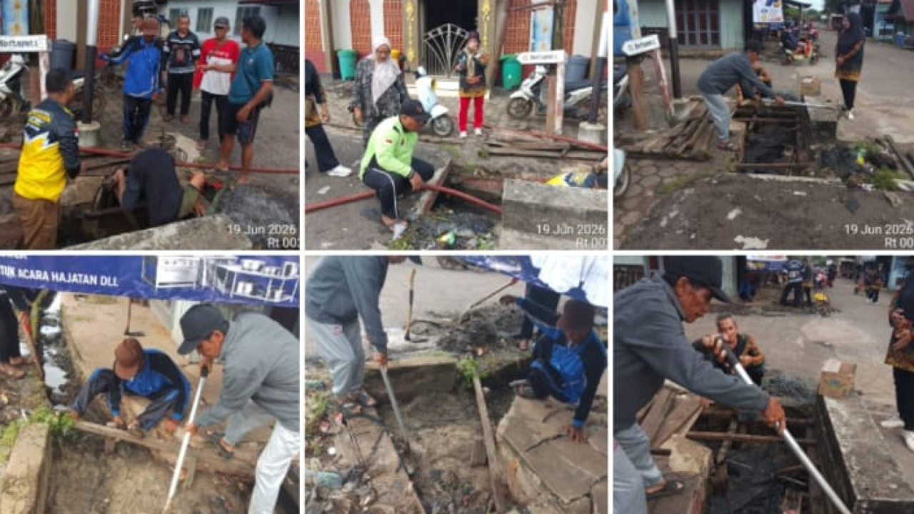 Gotong Royong Bersama di Area Samping Mushola Darussa’dah