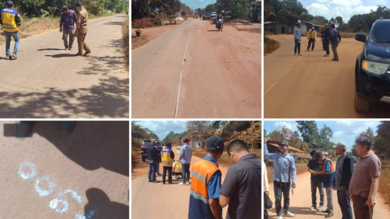 Dinas PU Lakukan Pengukuran Jalan Darwan Ali yang Mengalami Kerusakan