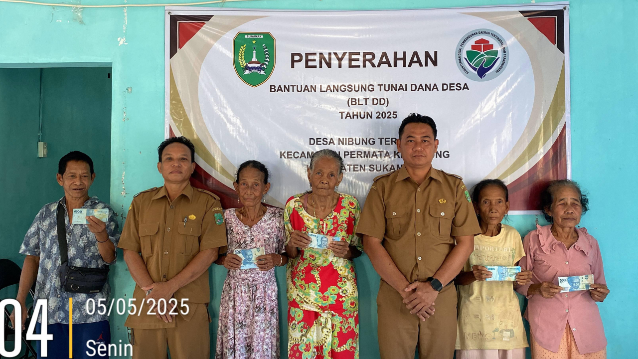PENYALURAN  BLT DD  UNTUK BULAN April 2025 DI DESA NIBUNG TERJUN