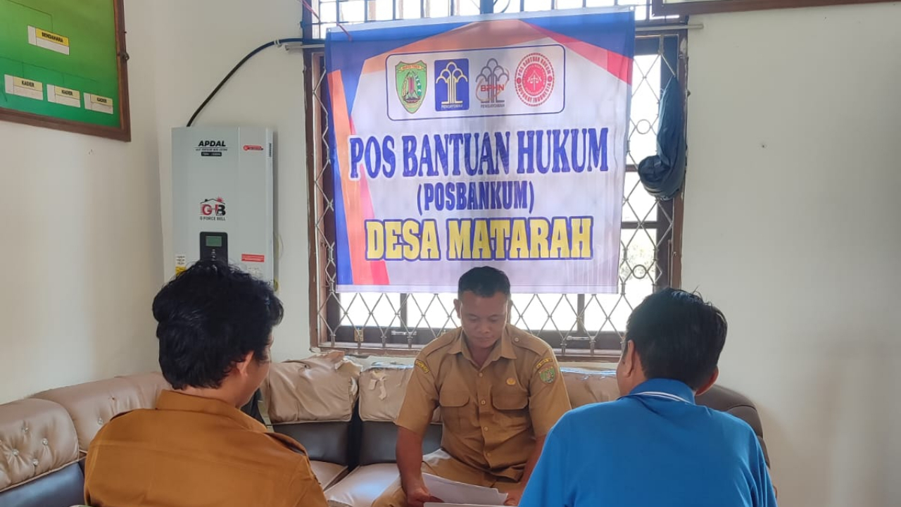 Akses Keadilan bagi Warga Desa: Pos Bantuan Hukum Diresmikan di Desa Matarah