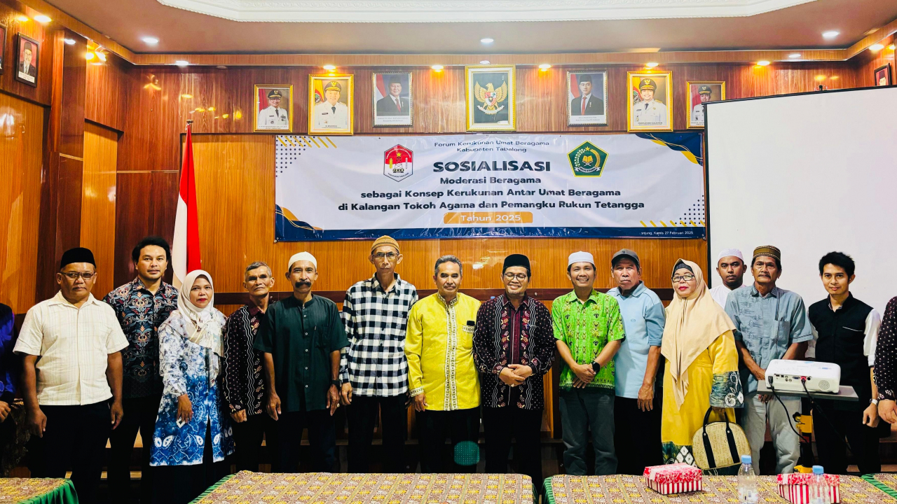 Pemdes Kapar Ikuti Sosialisasi Moderasi Beragama di Kantor Kemenag Tabalong